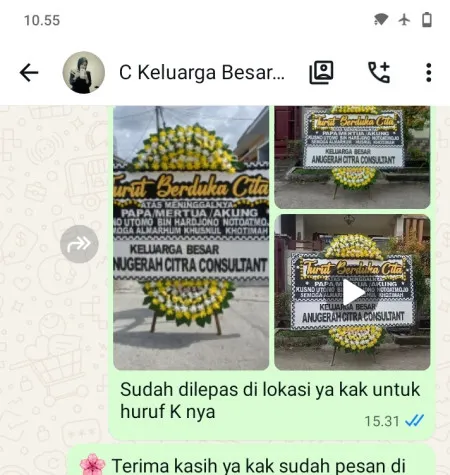 Pengiriman Papan Bunga Duka Gondrong