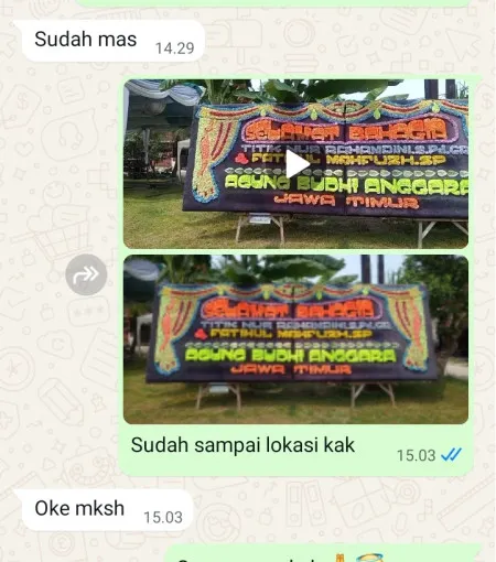 Pengiriman Papan Bunga Gondrong