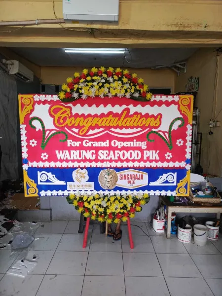 Papan Bunga Ucapan Selamat Gondrong